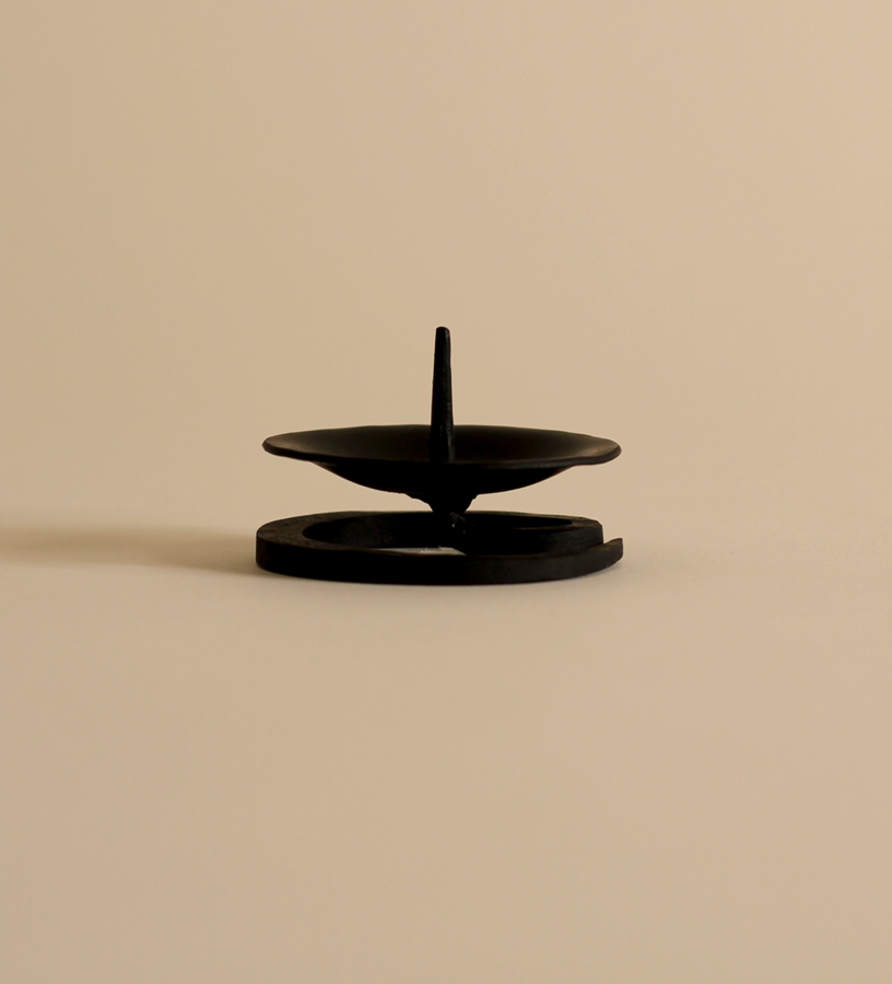 Coiled Iron Candle Stand