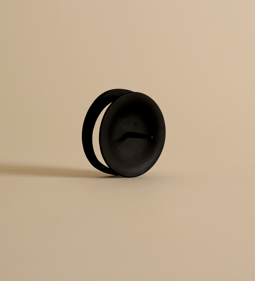 Coiled Iron Candle Stand