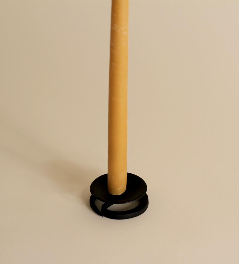 Coiled Iron Candle Stand