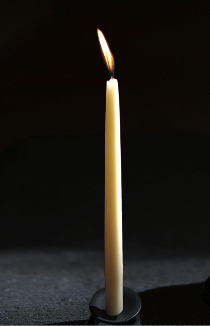 Long Tapered Beeswax Candle