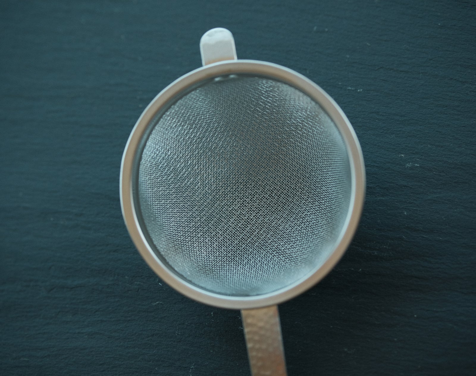 Hammered-Handle Tea Strainer