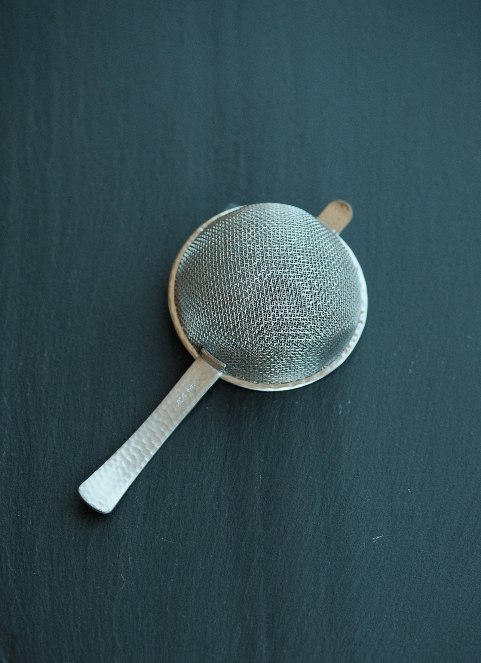 Hammered-Handle Tea Strainer