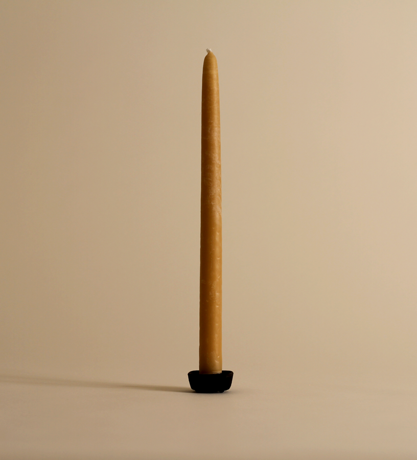 Long Tapered Beeswax Candle (Set of 2)
